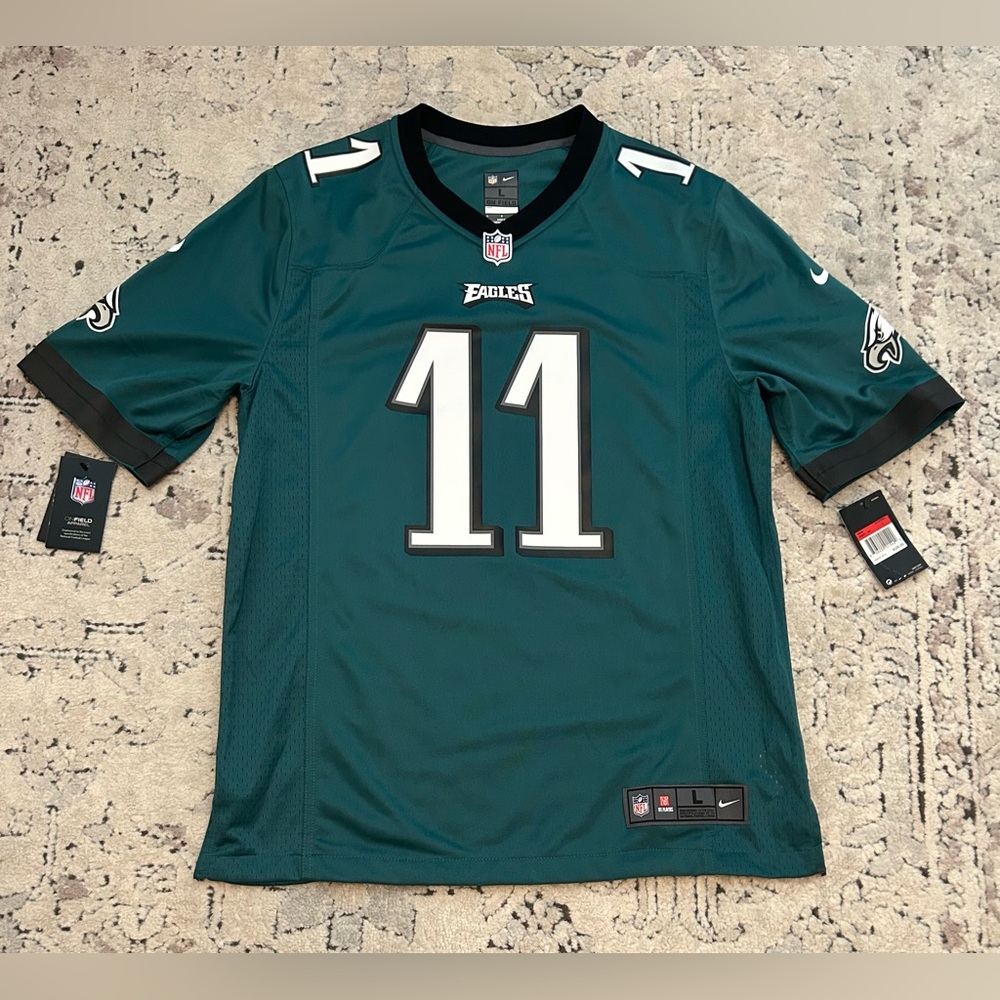 Nike Authentic On Field Philadelphia Eagles Carson Wentz Green Jersey Men’s Sz L - Picture 2 of 8